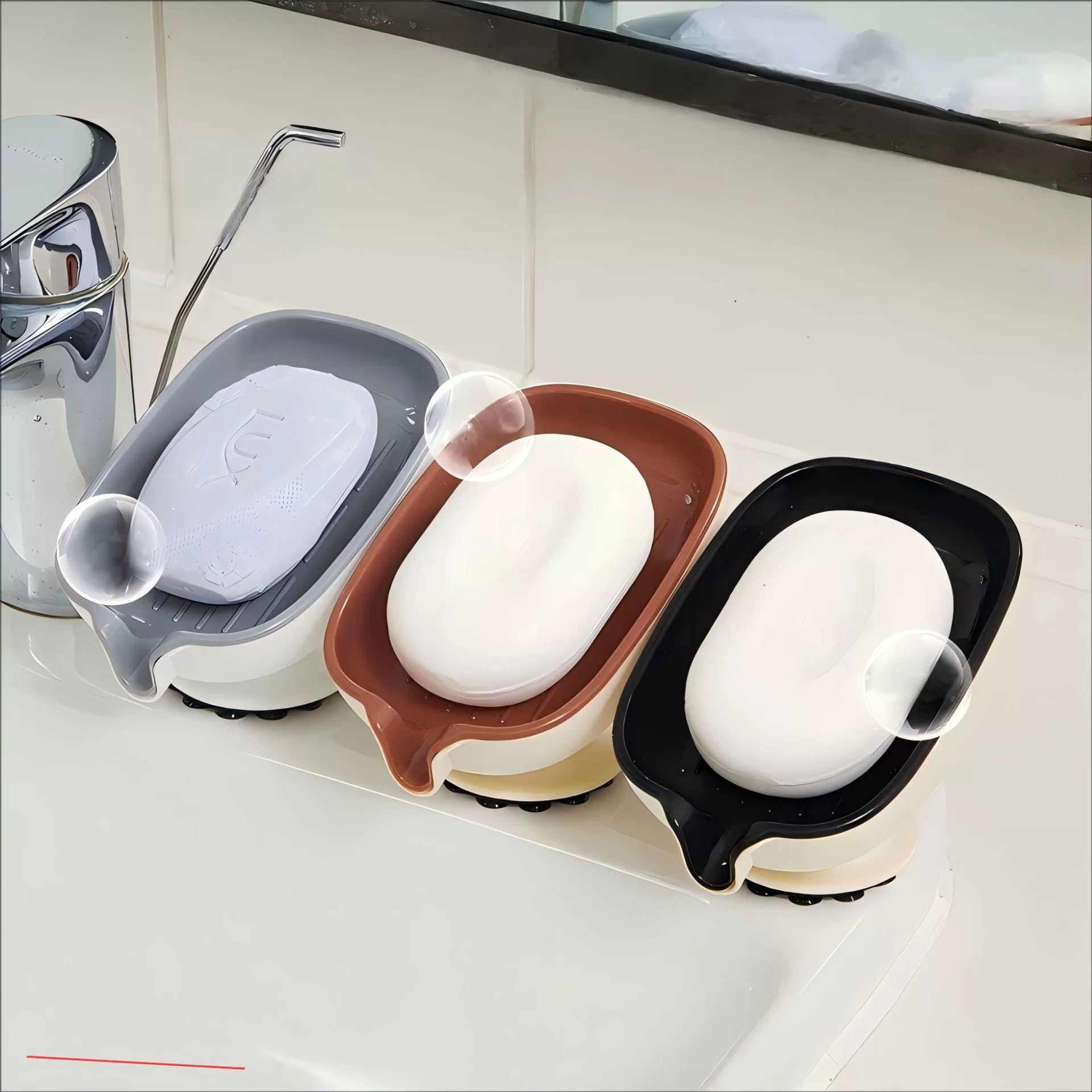 Draining Soap Dish Wholesale - Self-Draining Plastic Soap Holder, Easy Clean Bathroom Soap Tray, Multi-Color