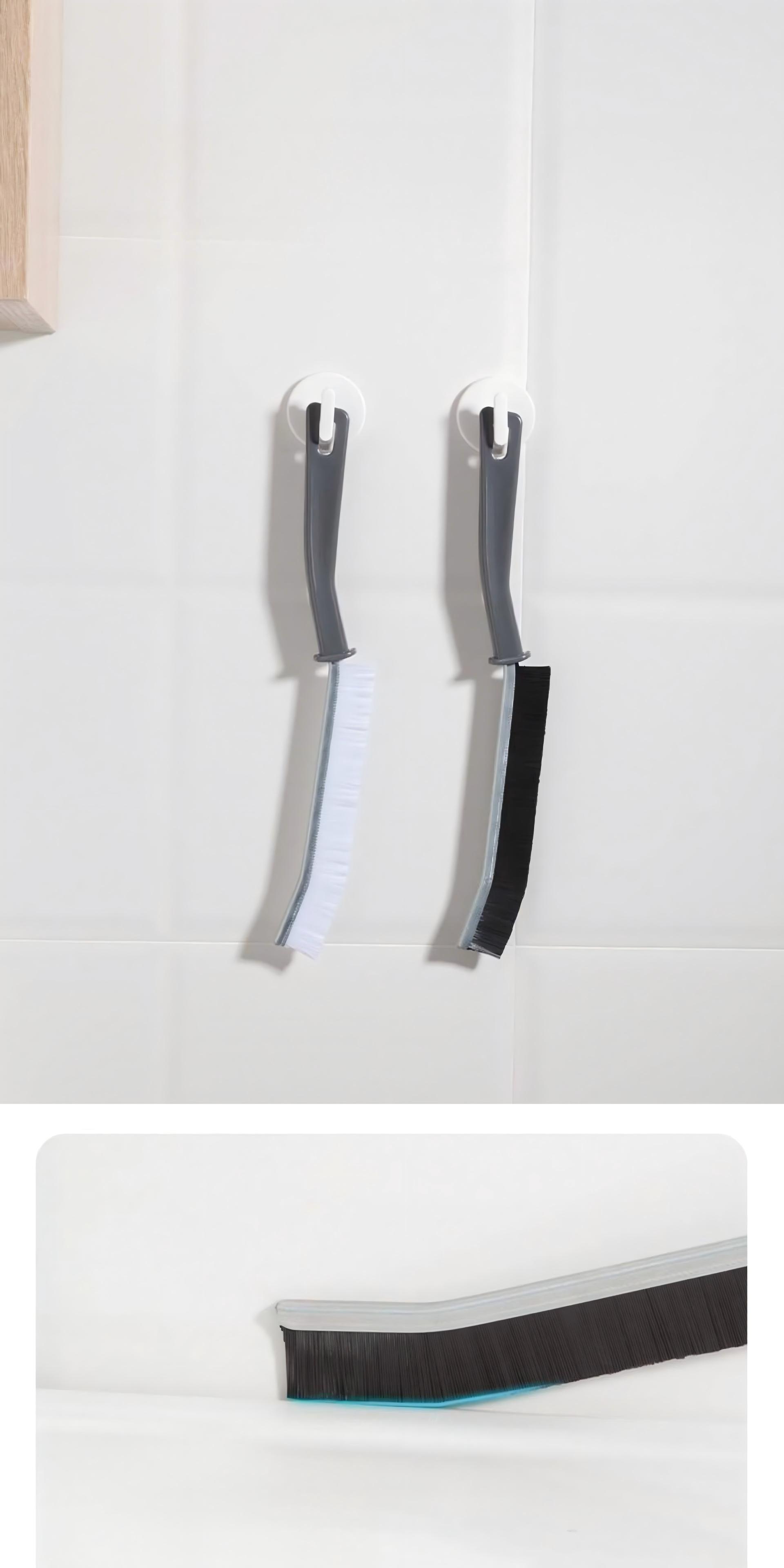 Telescopic Long-Handle Tile Grout Brush - Nylon Bristle Floor & Gap Cleaning Brush (PP + PET)