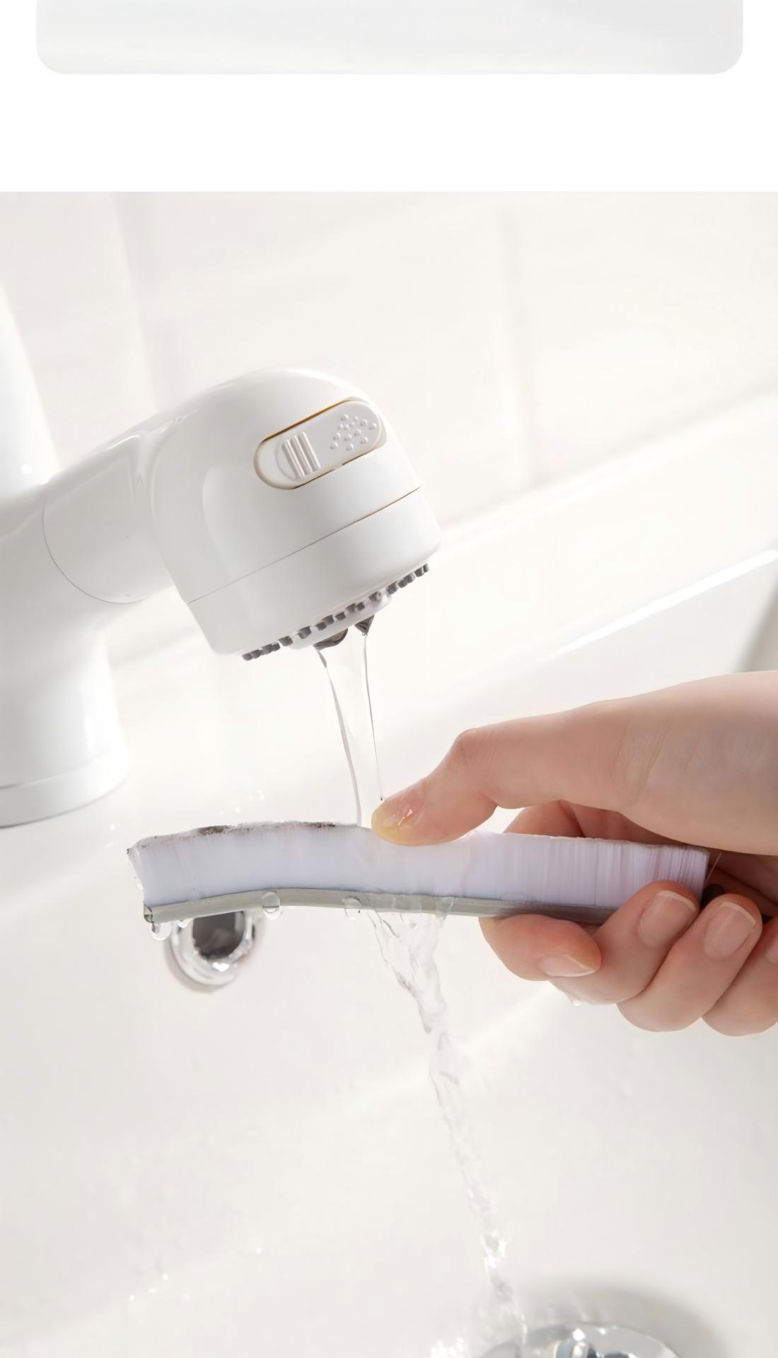 Telescopic Long-Handle Tile Grout Brush - Nylon Bristle Floor & Gap Cleaning Brush (PP + PET)