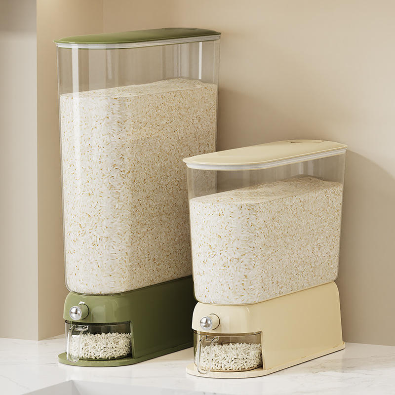 4-5 L Airtight Rice Storage Container - Insect-Proof & Moisture-Proof Sealed Grain Bin with Flip-Top Lid