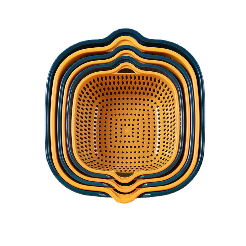 PP Kitchen Drain Basket - Multi-Purpose Vegetable & Fruit Washing Colander with Stable Base