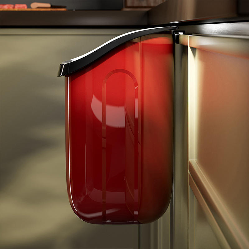 Wall-Mounted Kitchen Trash Can - No-Lid Hanging Waste Bin for Indoor Use (Rectangular)