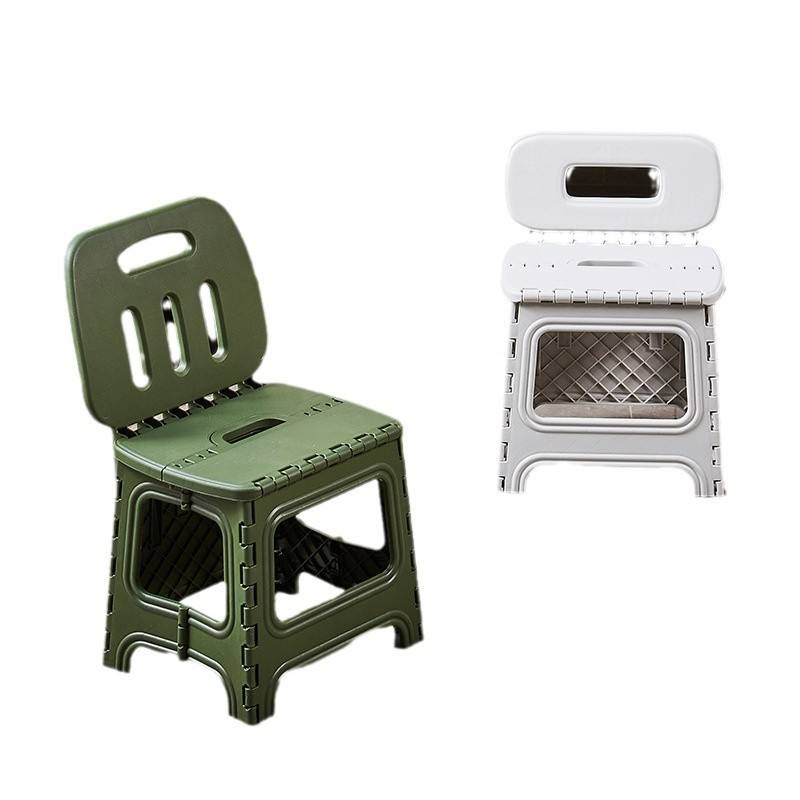 Folding Chair with Backrest - No-Assembly Portable Chair for Garden, Dorm & Outdoor
