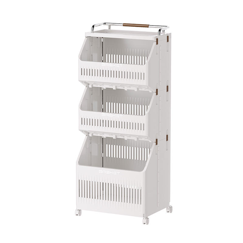 2-Tier Foldable Laundry Basket - Large Standing PP+ABS Hamper for Bathroom & Bedroom
