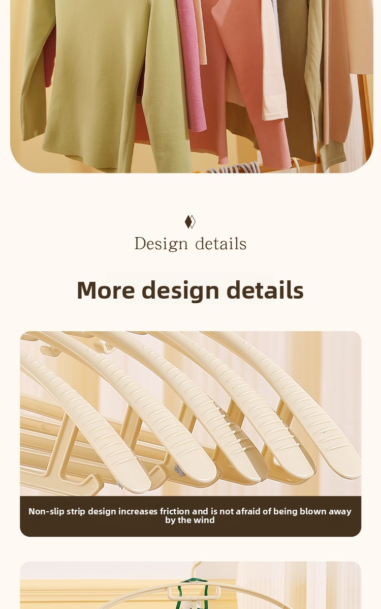 5-Pack ABS Wide-Shoulder Non-Slip Hangers - Stackable Portable Clothes Hangers