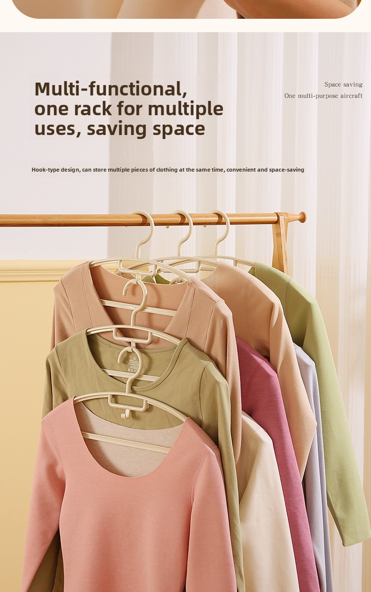 5-Pack ABS Wide-Shoulder Non-Slip Hangers - Stackable Portable Clothes Hangers