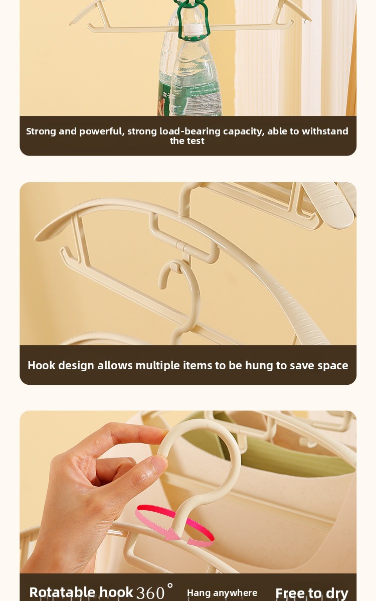5-Pack ABS Wide-Shoulder Non-Slip Hangers - Stackable Portable Clothes Hangers