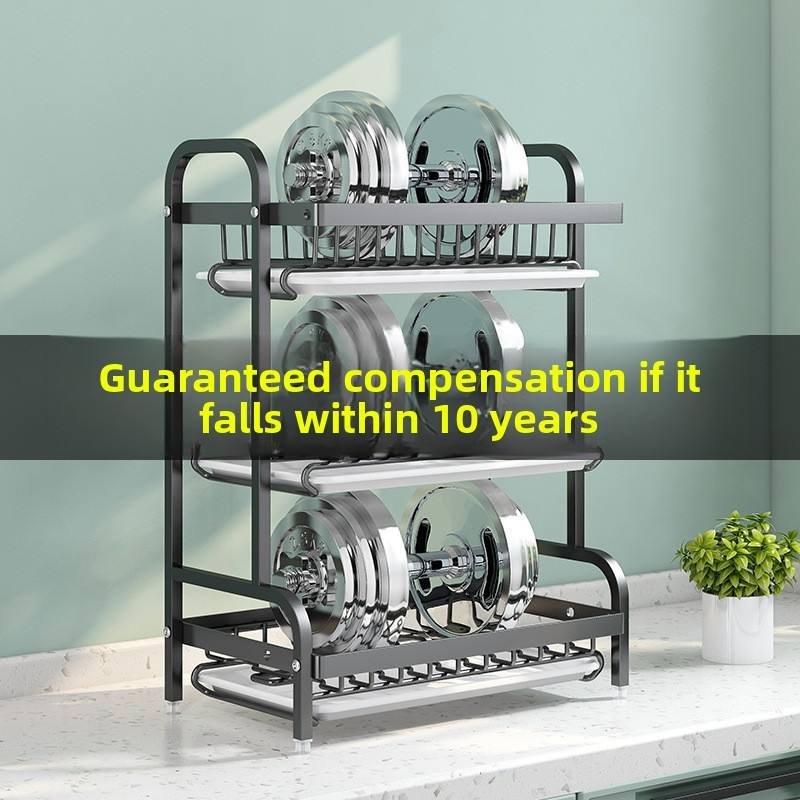 Detachable Carbon Steel Dish Drying Rack - Modern Minimalist Standing Kitchen Organizer