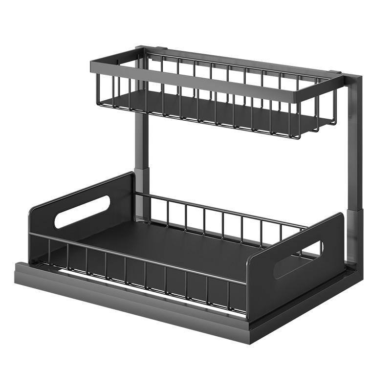 Foldable L-Shaped Kitchen Spice Rack - No-Drill Metal Seasoning Organizer
