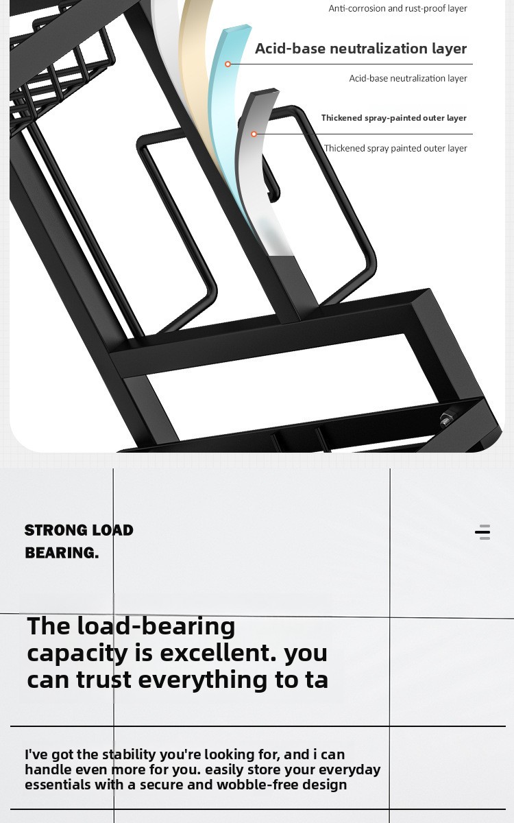 2-Tier Foldable Carbon Steel Dish Rack with Utensil Holder - Kitchen Countertop Drainer