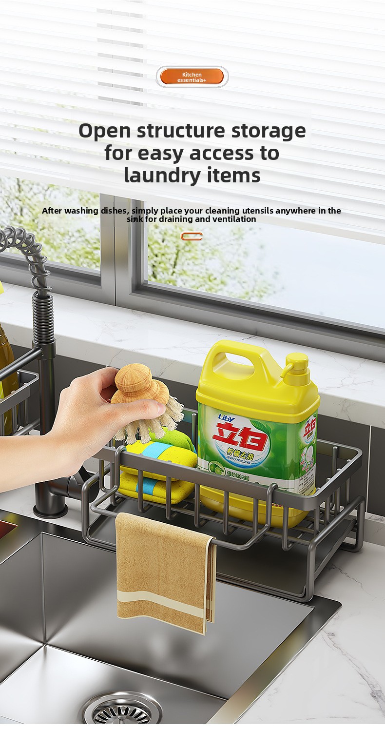 Standing Kitchen Wire Dish Rack - Detachable Modern Minimalist Storage Organizer
