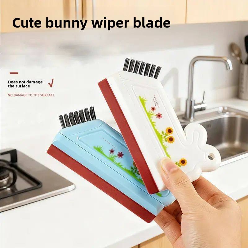 Plastic Bathroom Glass Squeegee - Ergonomic Handle Wiper for Washbasin & Shower Glass