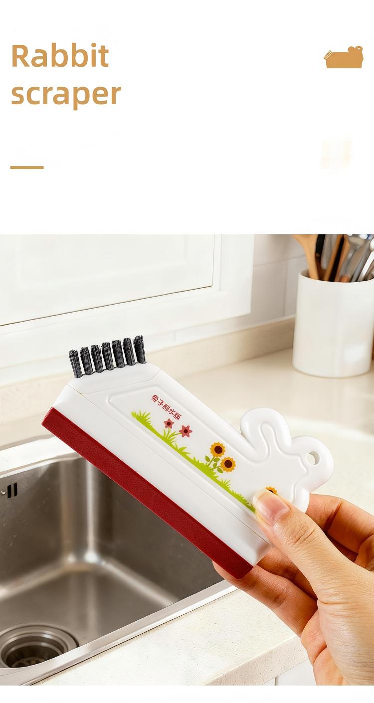 Plastic Bathroom Glass Squeegee - Ergonomic Handle Wiper for Washbasin & Shower Glass