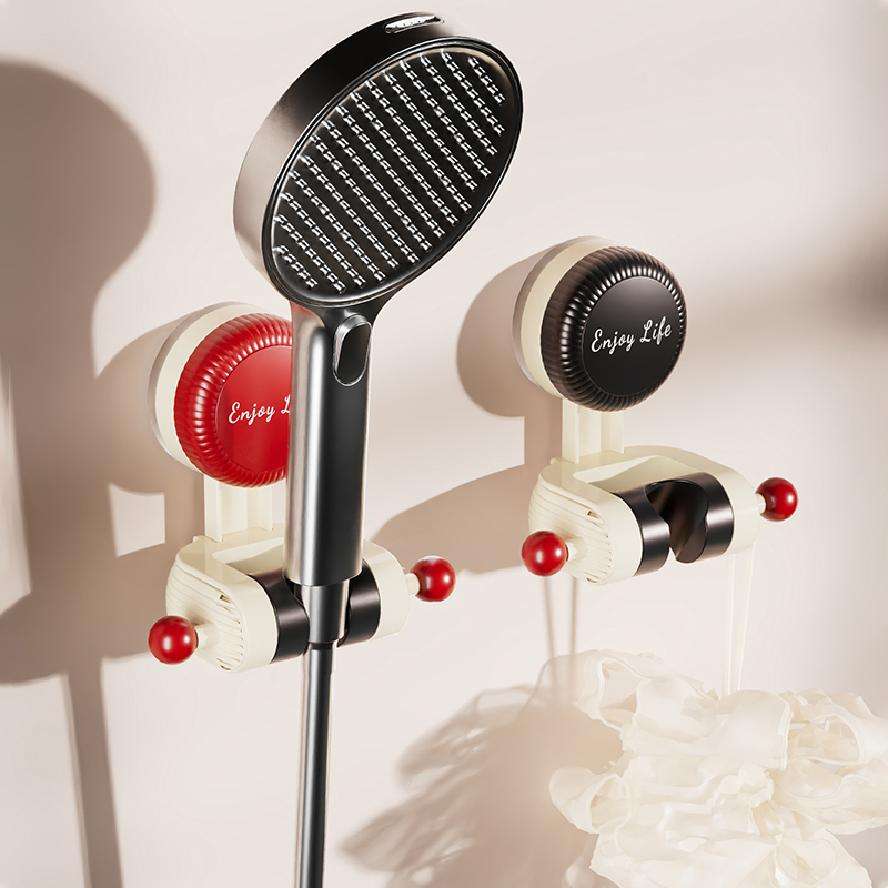Suction Shower Head Holder - No-Drill Adjustable Bracket with Suction Cup Base