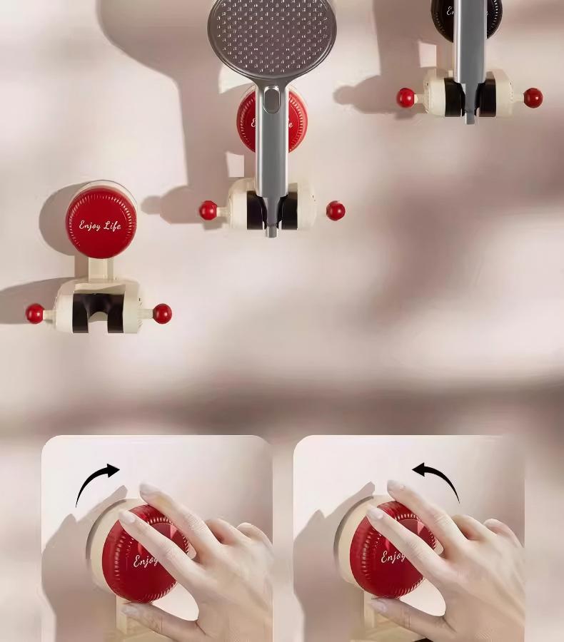 Suction Shower Head Holder - No-Drill Adjustable Bracket with Suction Cup Base