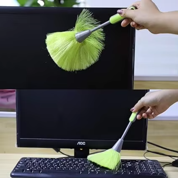Mini Microfiber Keyboard & Screen Dust Brush - Portable Cleaning Tool for Laptop & Office