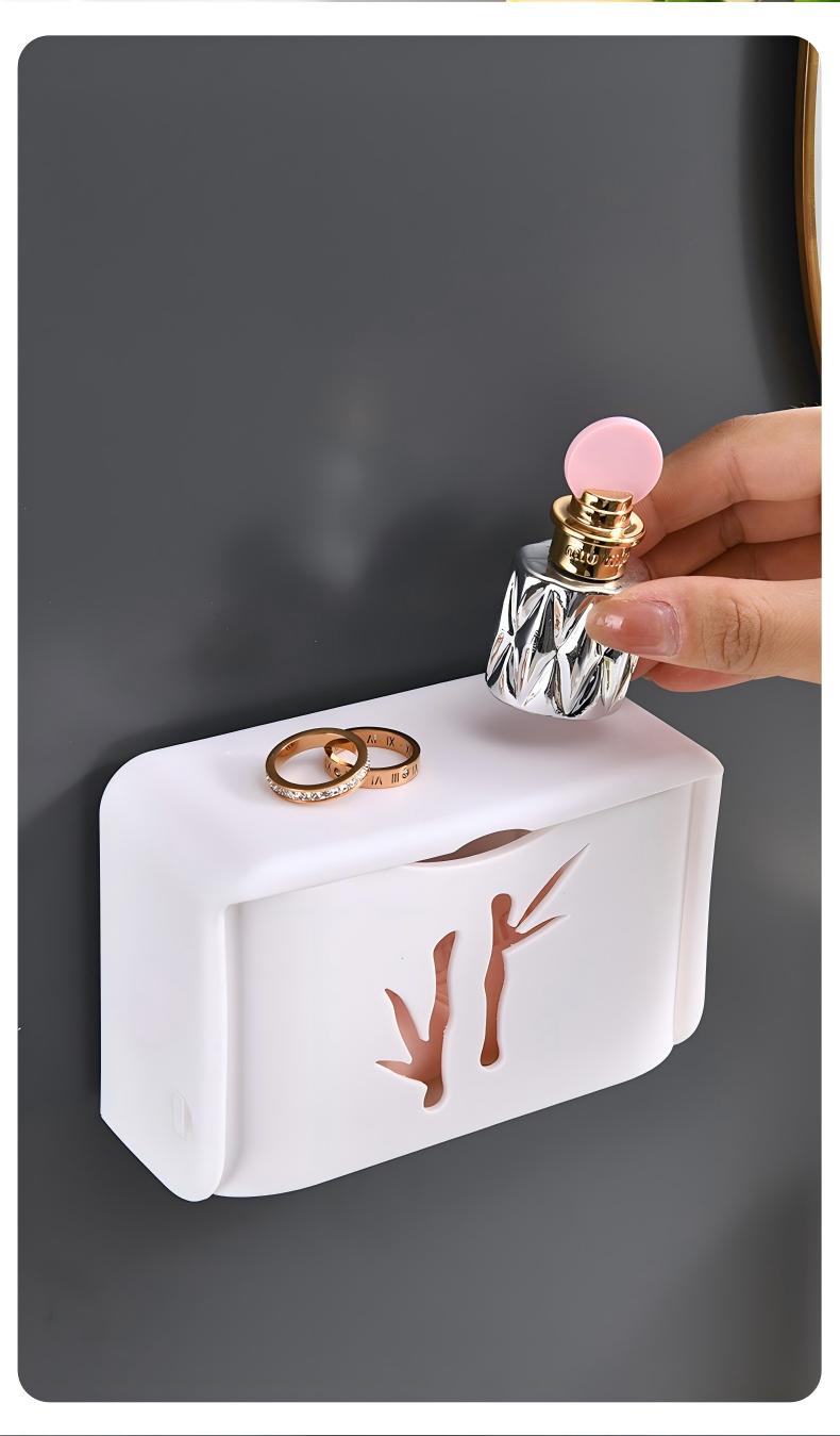 Wall-Mounted Soap Dish with Lid - Suction PP Drainage Soap Holder for Bathroom