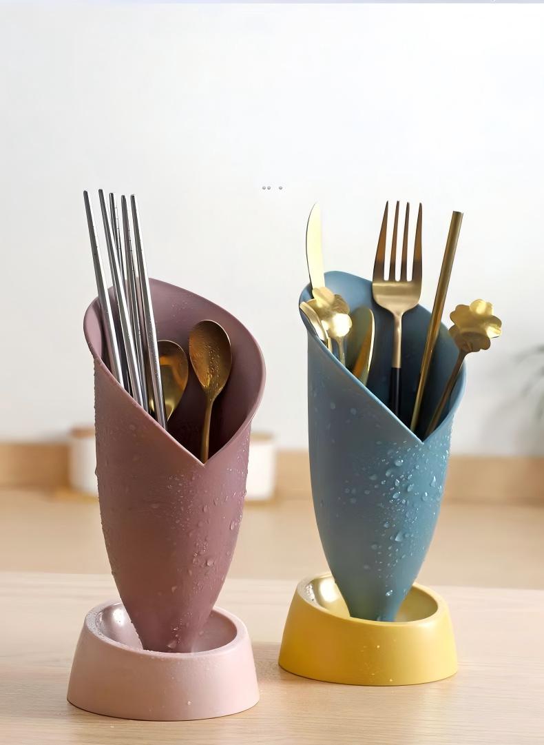Kitchen Chopstick Holder Rack - Multi-Purpose Plastic Utensil Drain Stand