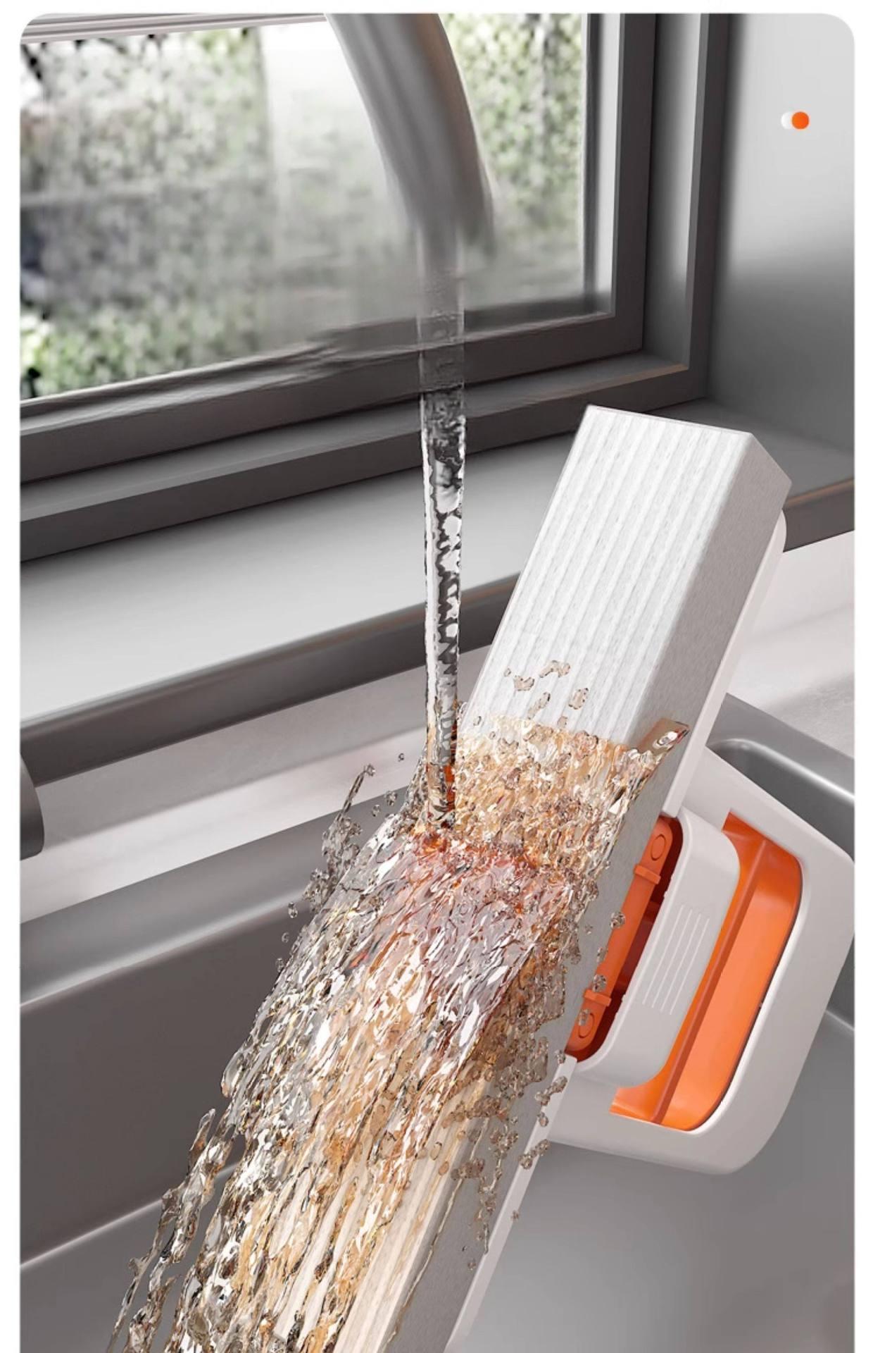 Hands-Free Mini Sponge Mop - Foldable Absorbent Cleaning Mop for Desk & Bathroom