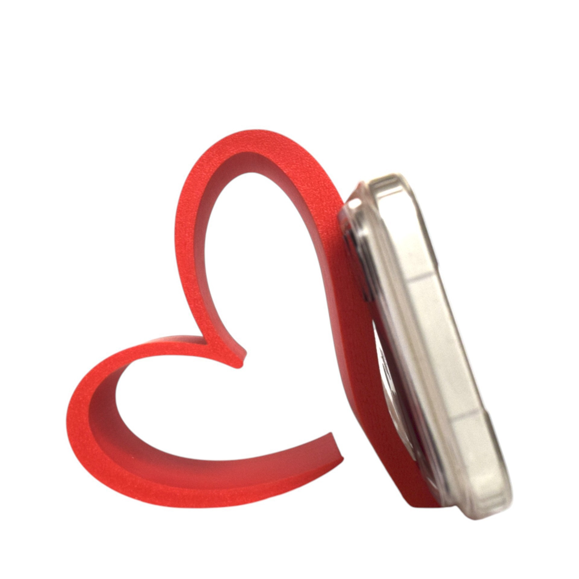 Heart-Shaped 3D-Printed Phone & Tablet Stand - Portable Multifunctional Desk Holder