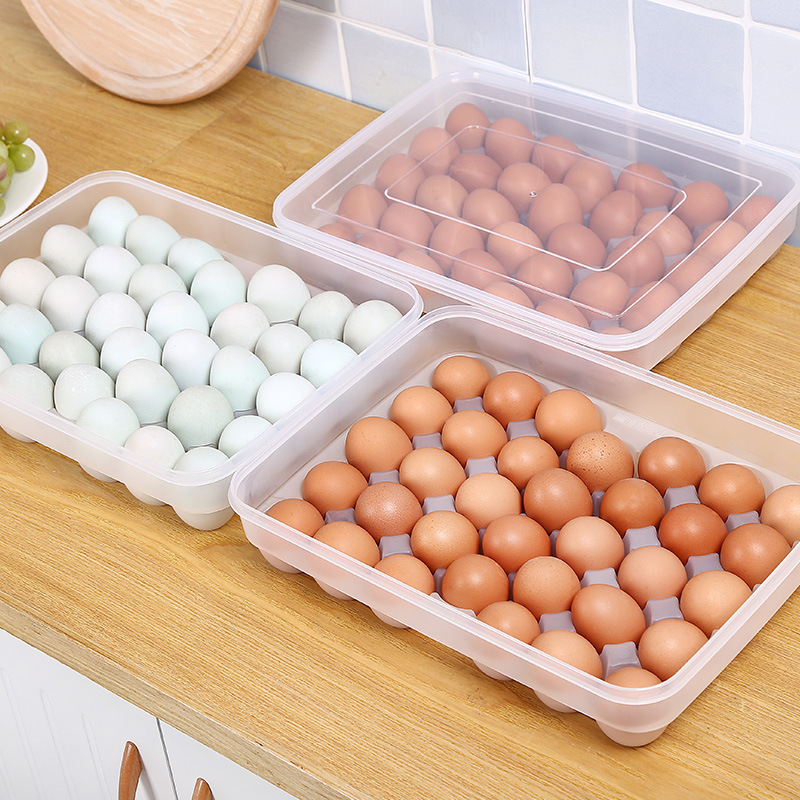 34-Grid Multi-Layer Egg Storage Box - PP Fridge Egg Tray, Shock-Proof & Sealed