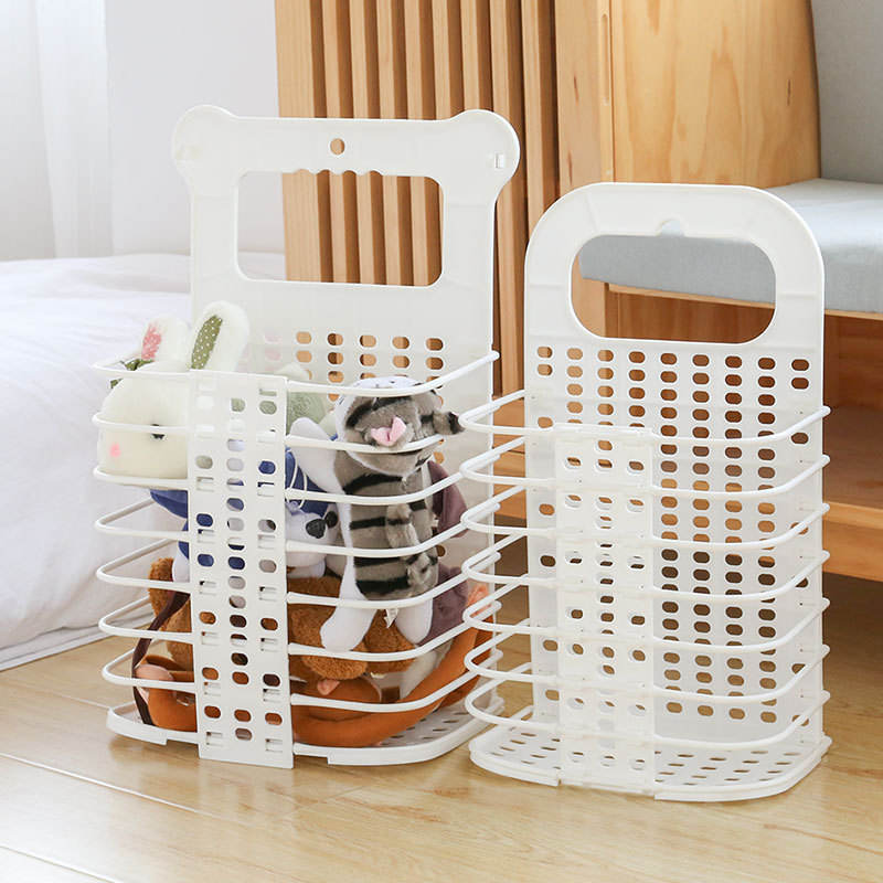 Wall-Mounted Foldable Laundry Basket - Large PP Space-Saving Hamper