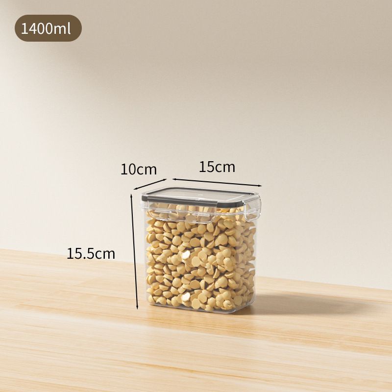 Airtight PP Kitchen Storage Container - Transparent Sealed Jar 2.1-3 L