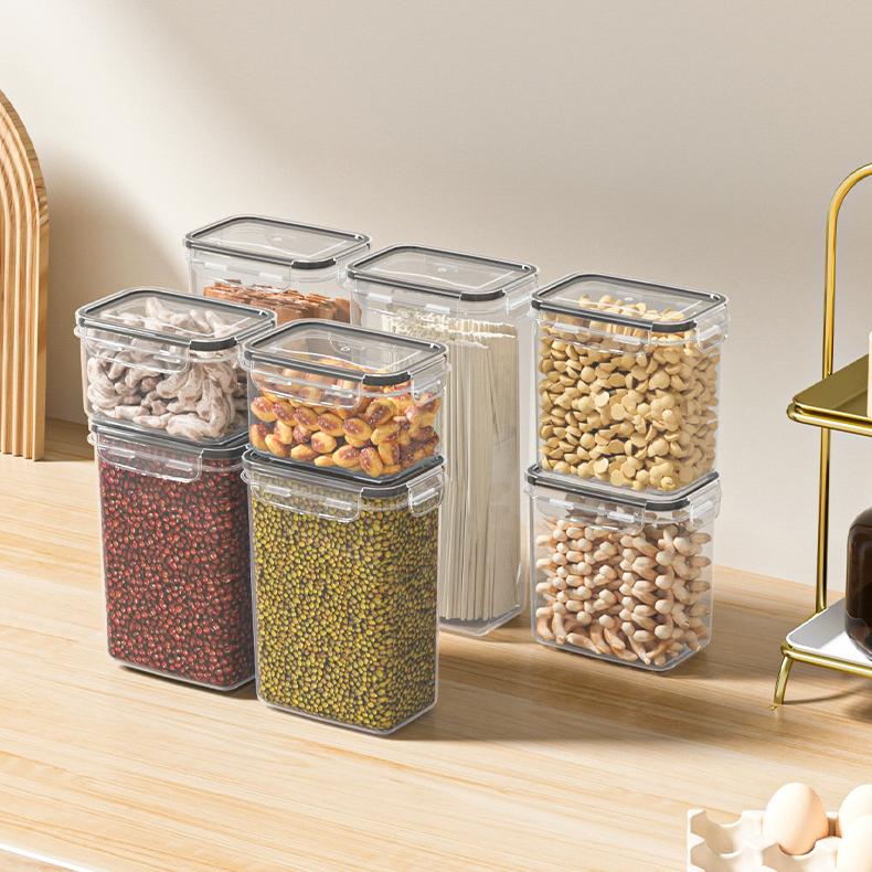 Airtight PP Kitchen Storage Container - Transparent Sealed Jar 2.1-3 L