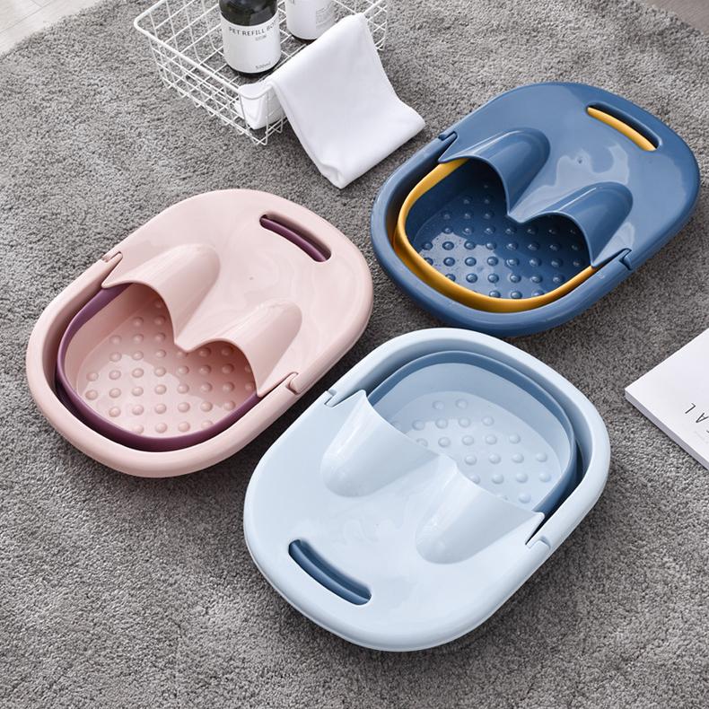 Foldable Foot Bath Basin - Large Portable Deep-Massage Soaking Tub
