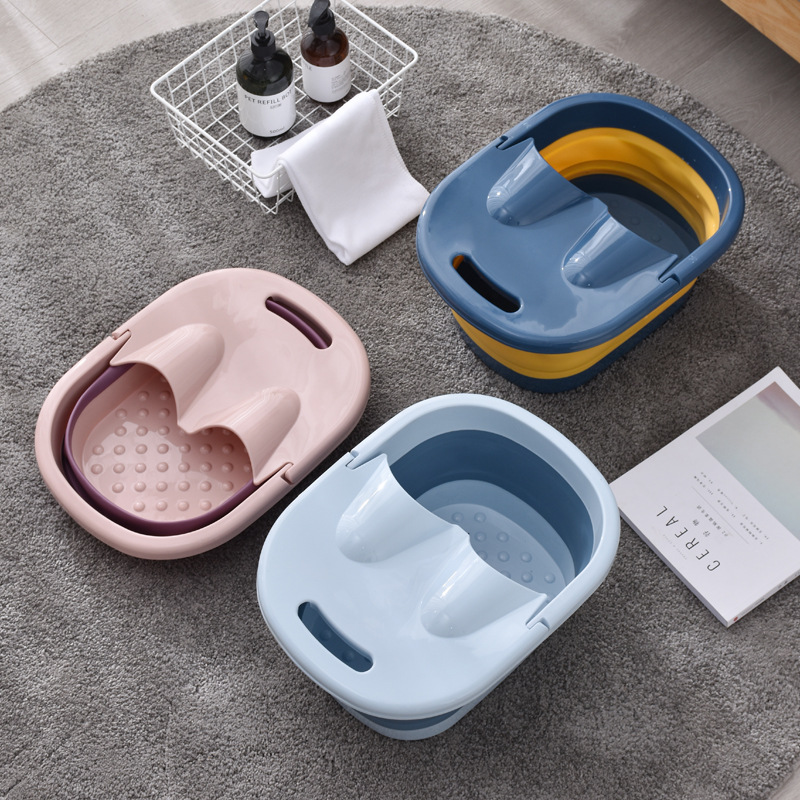 Foldable Foot Bath Basin - Large Portable Deep-Massage Soaking Tub