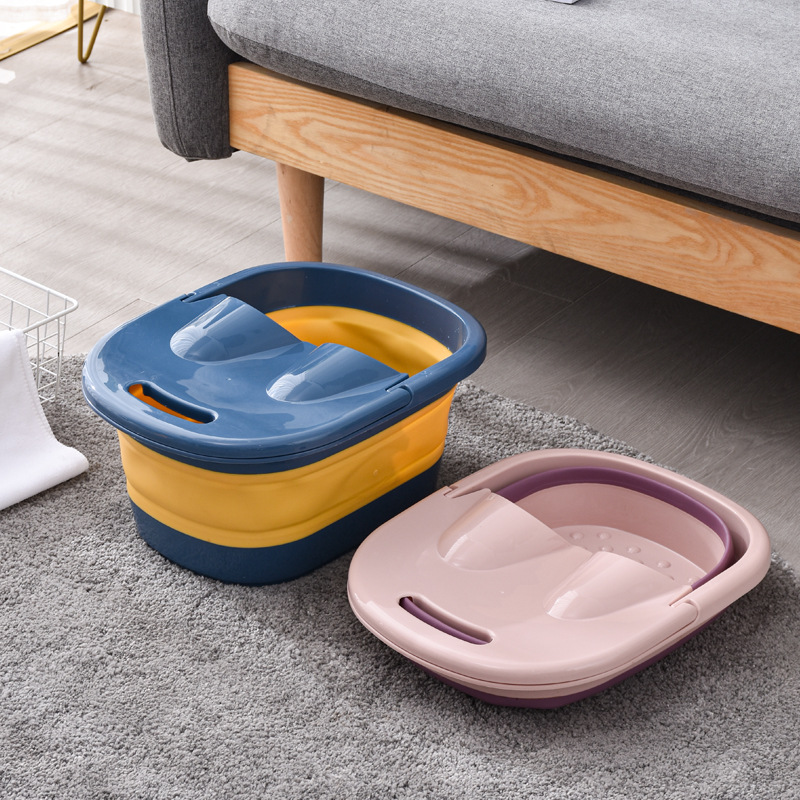 Foldable Foot Bath Basin - Large Portable Deep-Massage Soaking Tub