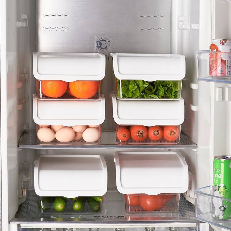 Lidded Fridge Storage Box - Food-Grade Fresh-Keeping Container, Large Capacity