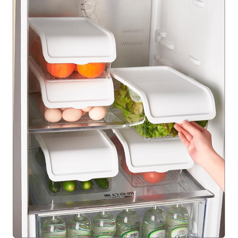 Lidded Fridge Storage Box - Food-Grade Fresh-Keeping Container, Large Capacity