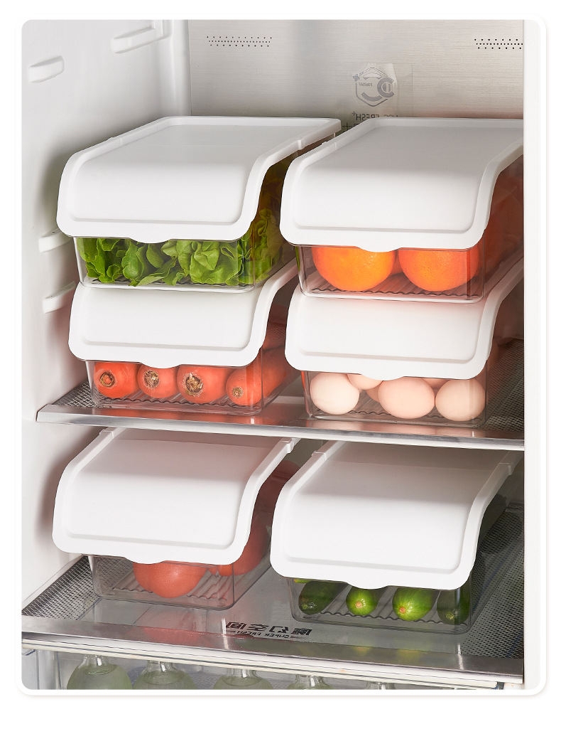 Lidded Fridge Storage Box - Food-Grade Fresh-Keeping Container, Large Capacity
