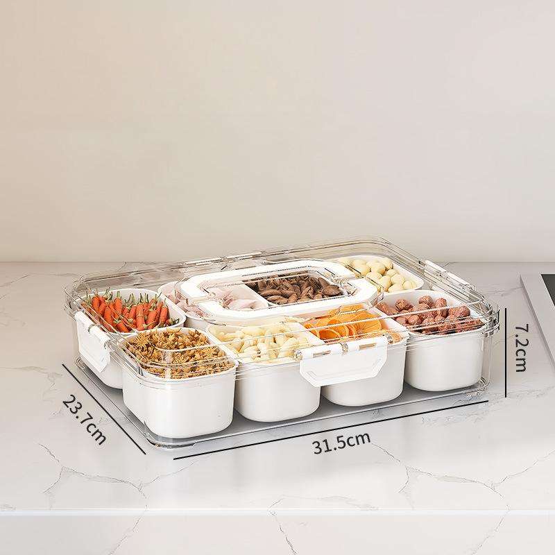 Portable Fridge Storage Box with Drainage - Sealed Lidded Food Container