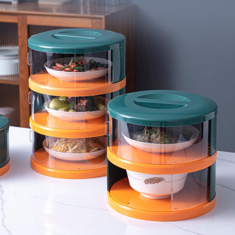 Stackable Plastic Food Cover - Insulated Dust-Proof Table Food Dome, White