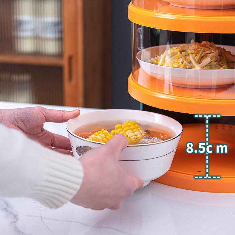 Stackable Plastic Food Cover - Insulated Dust-Proof Table Food Dome, White