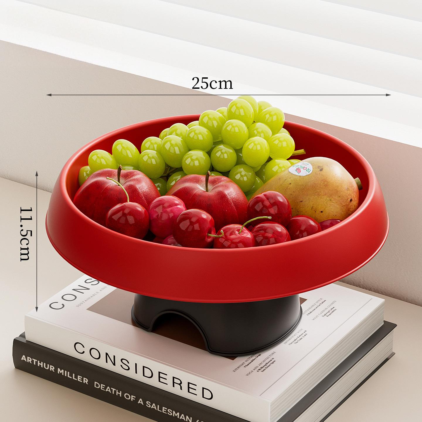 Tall Fruit Tray with Pedestal - Minimalist Countertop Snack & Nut Display Plate