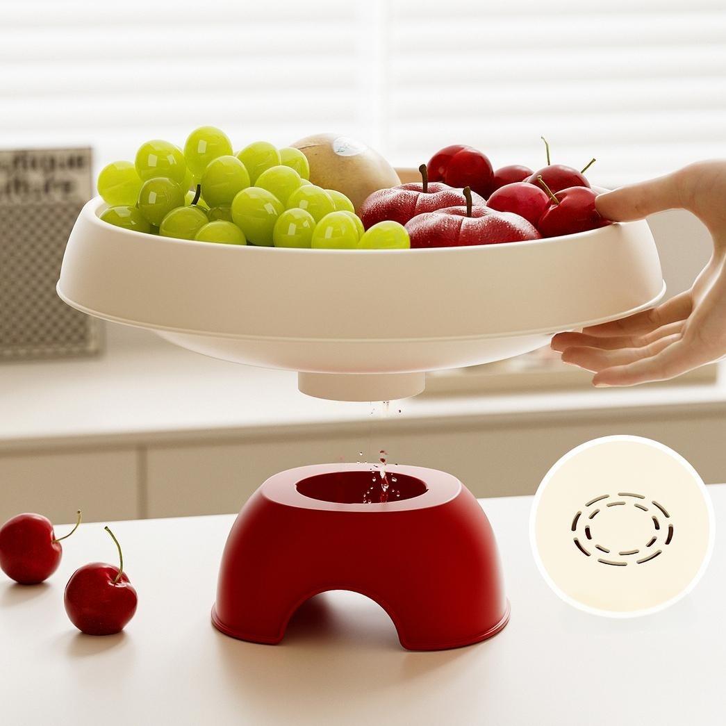 Tall Fruit Tray with Pedestal - Minimalist Countertop Snack & Nut Display Plate