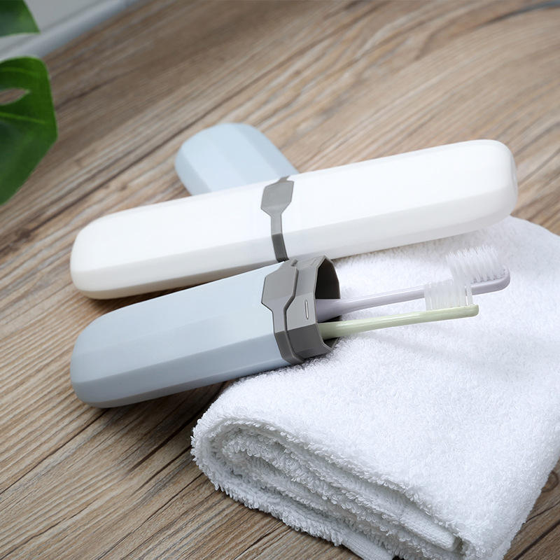 Portable Travel Toothbrush Case & Cup Set - Dust-Proof PP Holder for Students