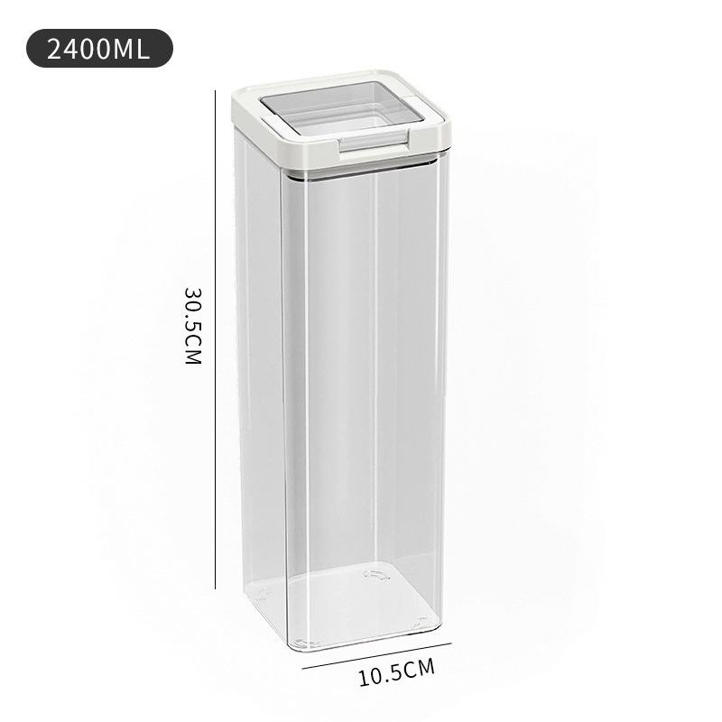 Sealed Food Storage Container - Food-Grade Clear PET Grain Jar with Lift-Up Lid