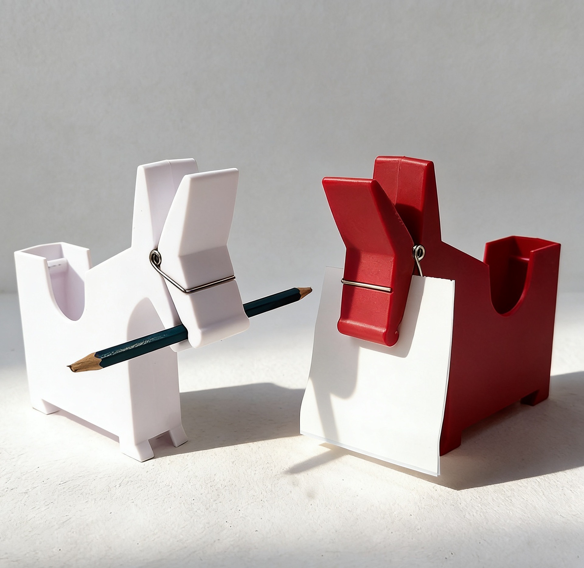 Mule-Shaped Desktop Memo & Pen Holder - Modern Office Desk Organizer with Card Slot