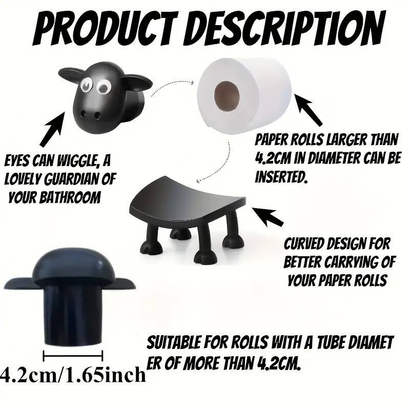 Cute Sheep-Shaped Toilet Paper Holder - ABS Movable Standing Bathroom Tissue Stand