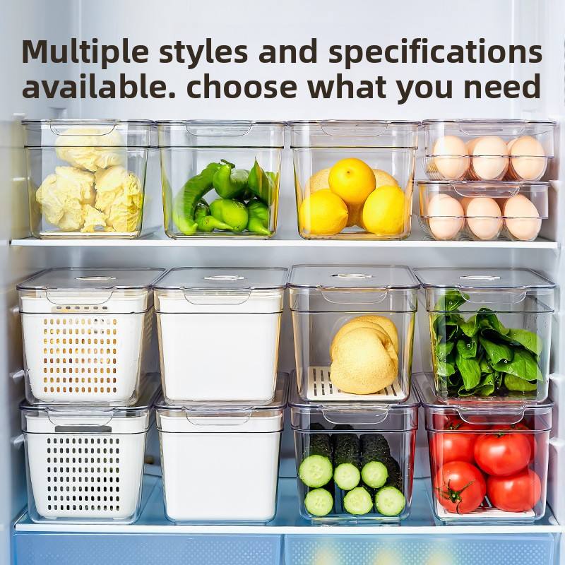 Multi-Functional Transparent Fridge Storage Box - Sealed Fresh-Keeping Food Container