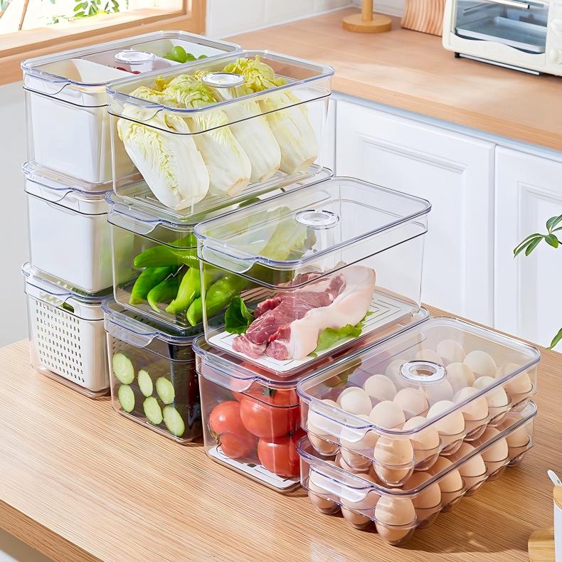 Multi-Functional Transparent Fridge Storage Box - Sealed Fresh-Keeping Food Container
