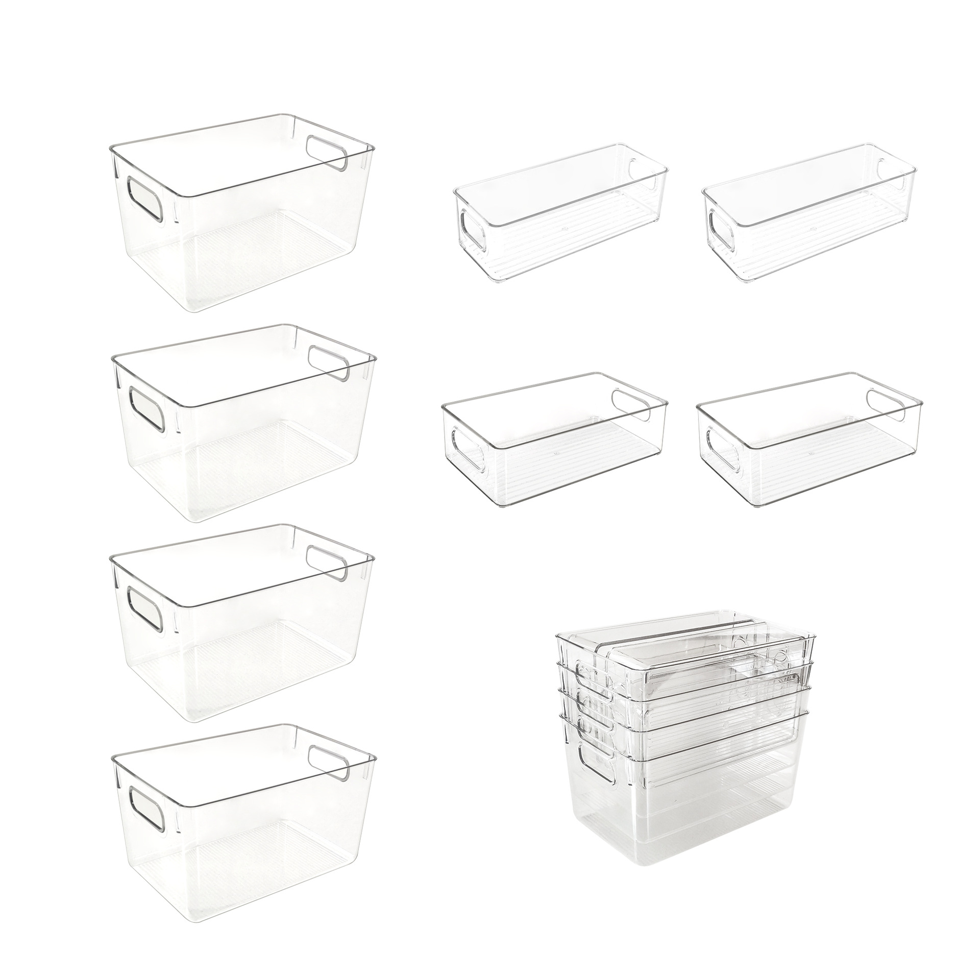 Large Food-Grade Fridge Storage Box - Transparent Drawer Container for Produce