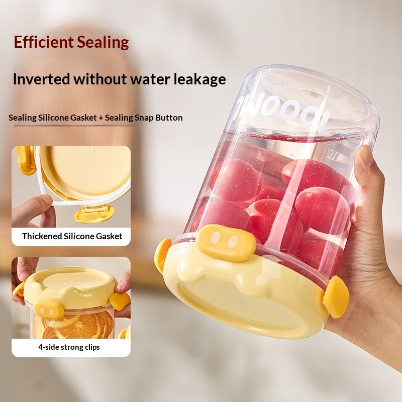 Sealed Moisture-Proof Food Jar - Portable Plastic Container for Picnics & Snacks