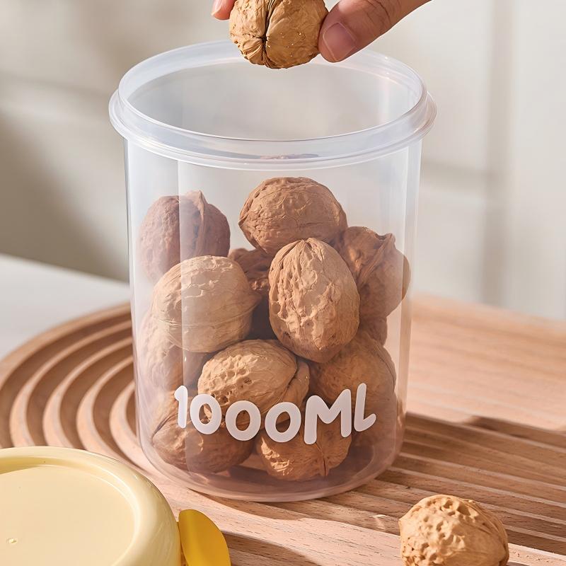 Sealed Moisture-Proof Food Jar - Portable Plastic Container for Picnics & Snacks