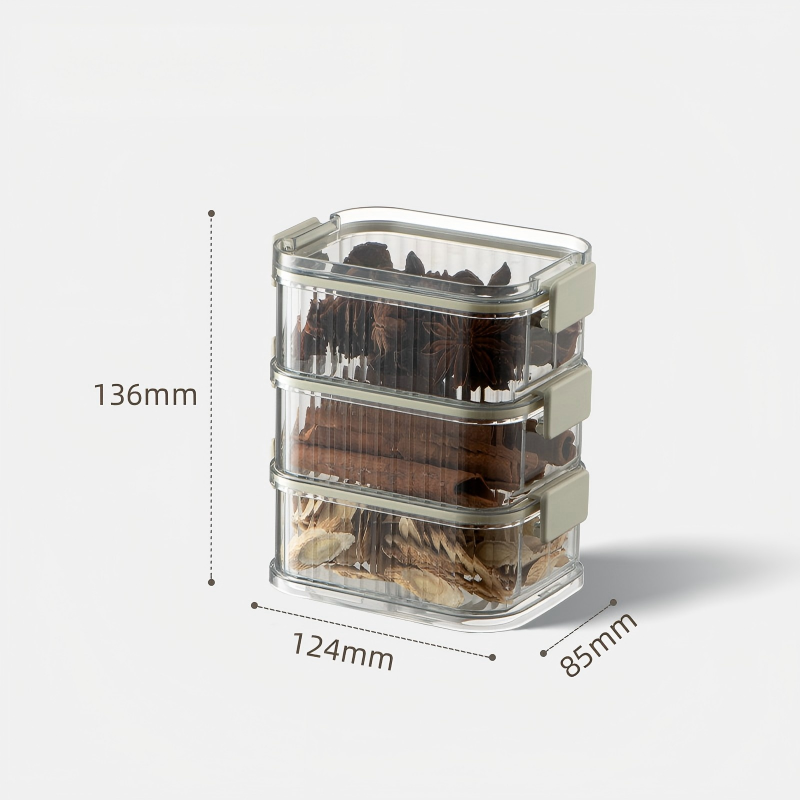 Square Sealed Storage Jar - Food-Grade Plastic Container for Grains, Spices & Nuts