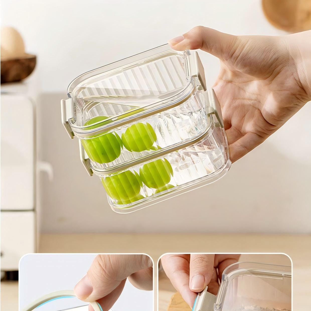 Square Sealed Storage Jar - Food-Grade Plastic Container for Grains, Spices & Nuts